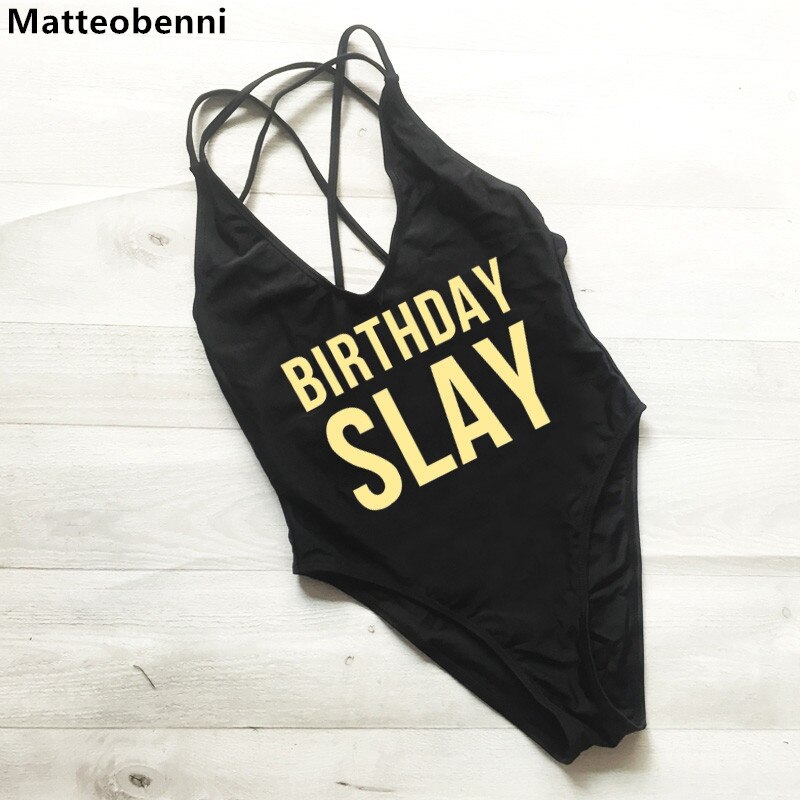 birthday slay bathing suit